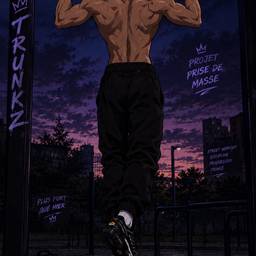 Depois - Pôster de Treino de Rua Estilo Anime