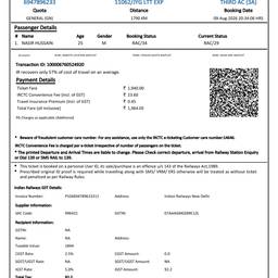 Before - Train Ticket Name & Date Edit
