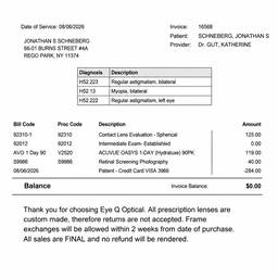 Clean Optical Receipt Scan