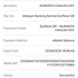 Receipt Amount Date Edit