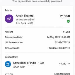 PhonePe Payment Receipt