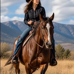 Cowgirl on Horseback