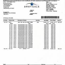 Bill of Lading Number Edit