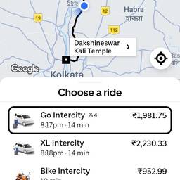 Before - Fake Google Maps Ride Price
