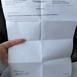 Doctor's Note Date Change