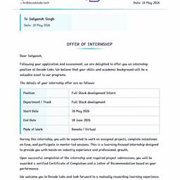 Internship Letter Name Edit