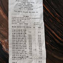 Receipt Total Edit