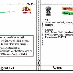 Aadhaar Year Edit