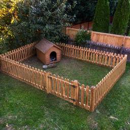 After - Backyard Dog House Fence
