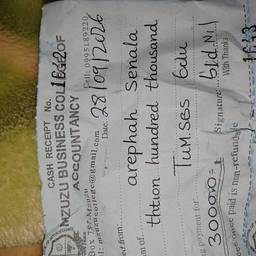 Receipt Name & Amount Edit