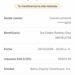 Bank Transfer Receipt Edit