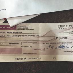 After - Change Date on Cheque