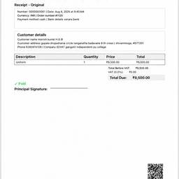 After - Edit Receipt Text AI