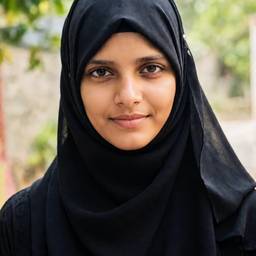 Nachher - Gesichtsenthüllung im Hijab-Porträt