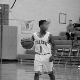 Black White Face Blur