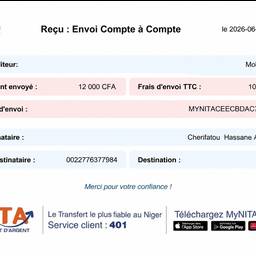 Edit Transfer Receipt