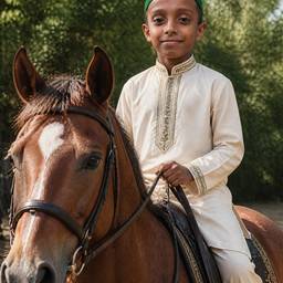 Boy on Horseback Portrait