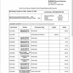 Bank Statement Date Change