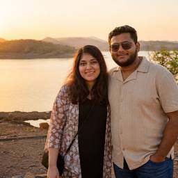 Sunset Lake Couple Photo