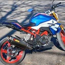 Before - Blue BMW Motorcycle Recolor