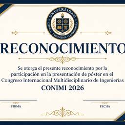 CONIMI 2026 Recognition Certificate