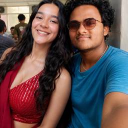 Two Friends in One Photo