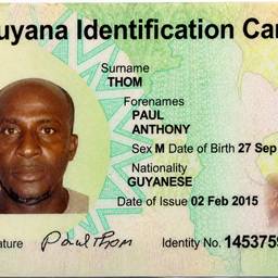 Guyana ID Card Straightened
