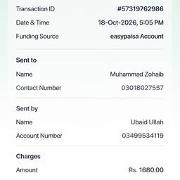 Change Amount And Date In Easypaisa Receipt AI - Free Online Tool ...