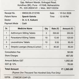 Pharmacy Receipt Mockup