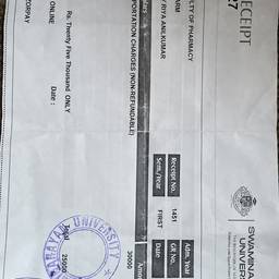 Receipt Amount Editor