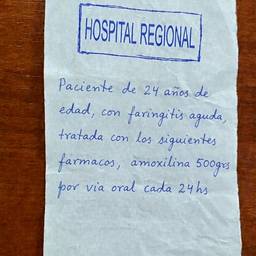 Handwritten Medical Note Edit