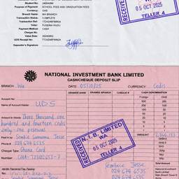 Change Date on Bank Slip
