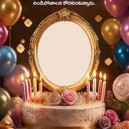 Telugu Birthday Celebration Card