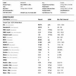 Edit Numbers in Medical Report