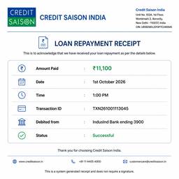 Loan Repayment Receipt