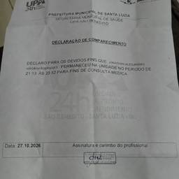 Depois - Editar data em documento médico