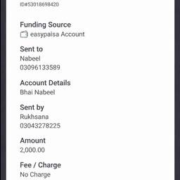 Después - Editor de recibo de Easypaisa