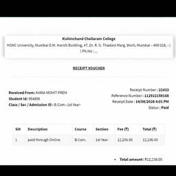After - Fee Receipt Date Change