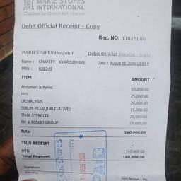 Edit Hospital Receipt Date