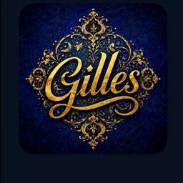 Gilles Gold Name Art