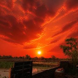 Dramatic Red Sky Edit