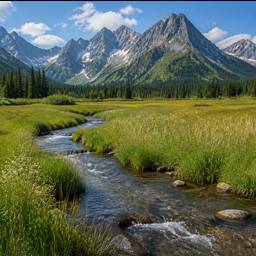 Mountain Field Landscape