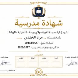 Arabic School Certificate