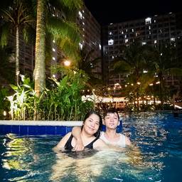 Night Pool Flash Photo