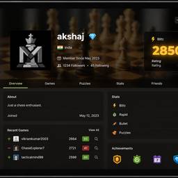 Chess Profile UI Mockup