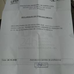 Antes - Editar data em documento médico