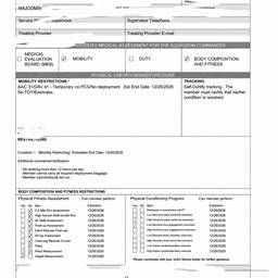 Medical Form Date Update