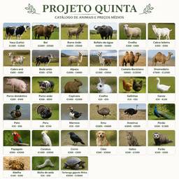 Farm Animal Price Catalog