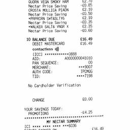 Receipt Date & Time Edit