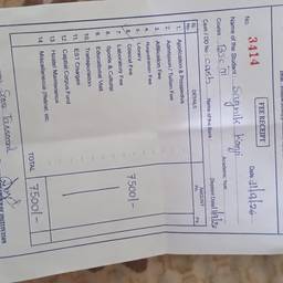 Fee Receipt Amount Editor